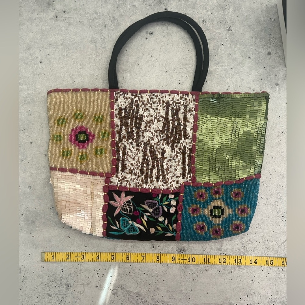 Artisan Multicolor Patchwork Tote Bag - image 1